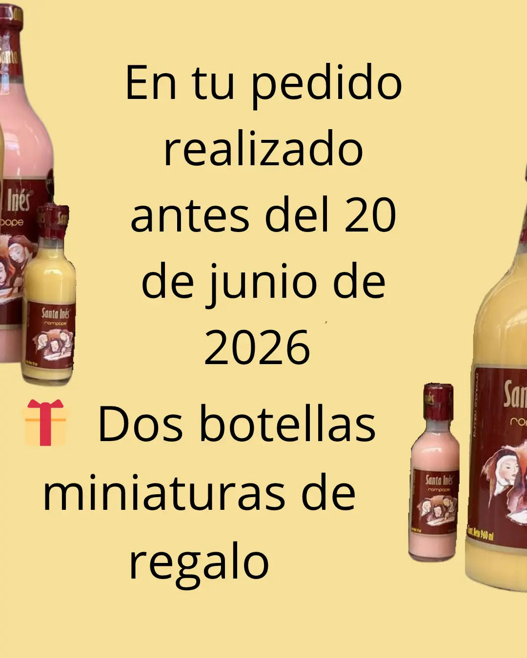 Rompope Trío Tradición Mexicana Santa Inés — 3 botellas de 960ml