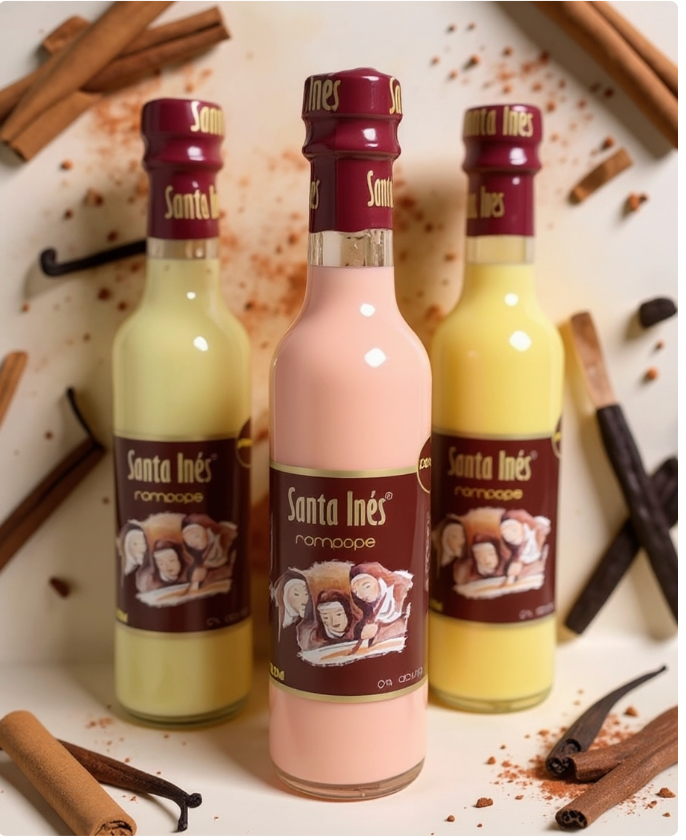 Rompope Trío Tradición Mexicana Santa Inés — 3 botellas de 250ml