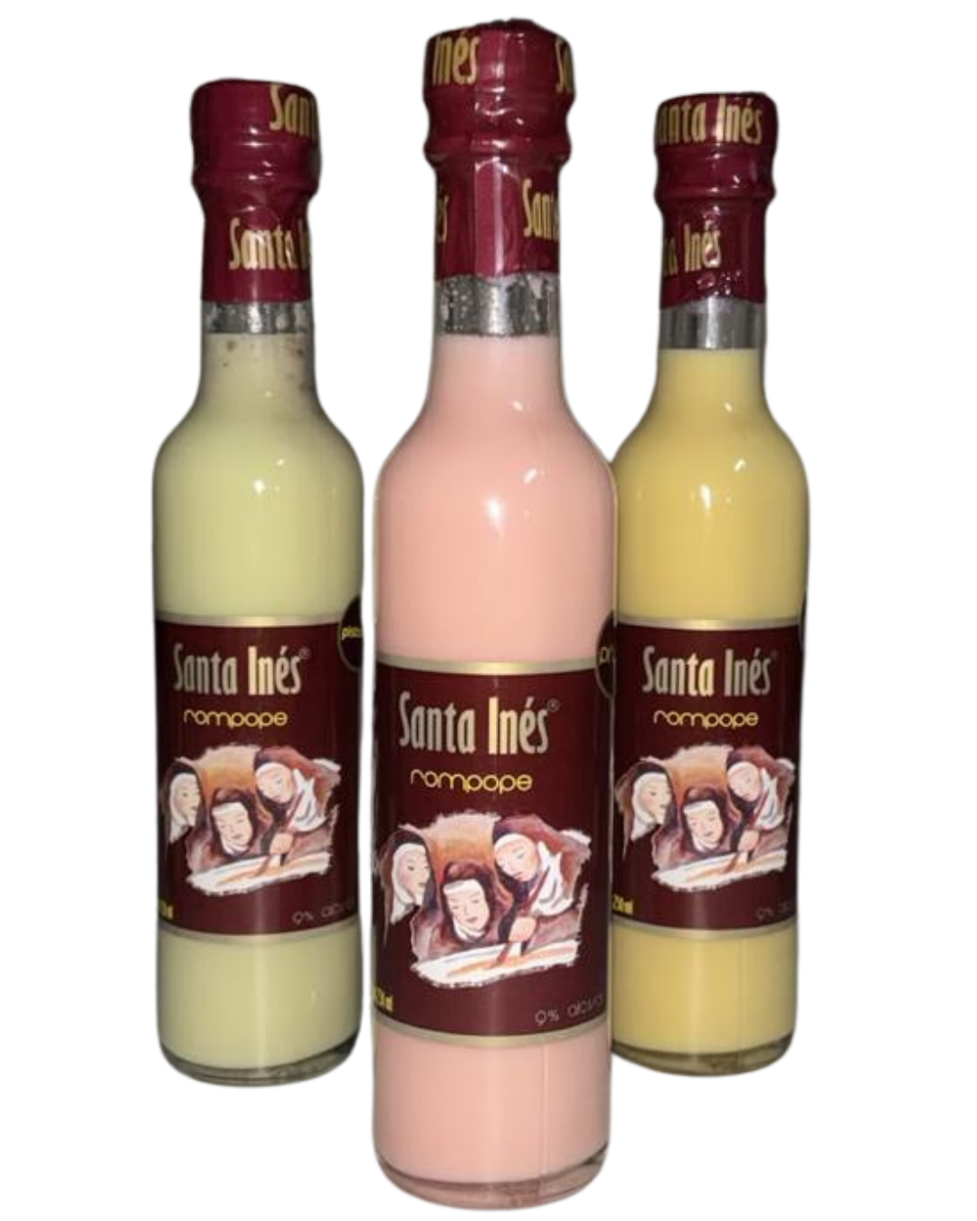 Rompope Trío Tradición Mexicana Santa Inés — 3 botellas de 250ml
