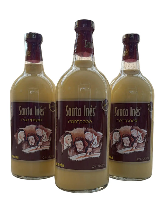 Rompope Trío Gourmet Santa Inés — 3 botellas de 960ml