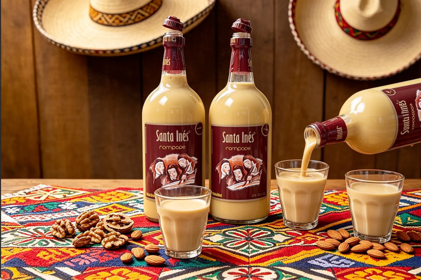 Rompope Trío Gourmet Santa Inés — 3 botellas de 960ml